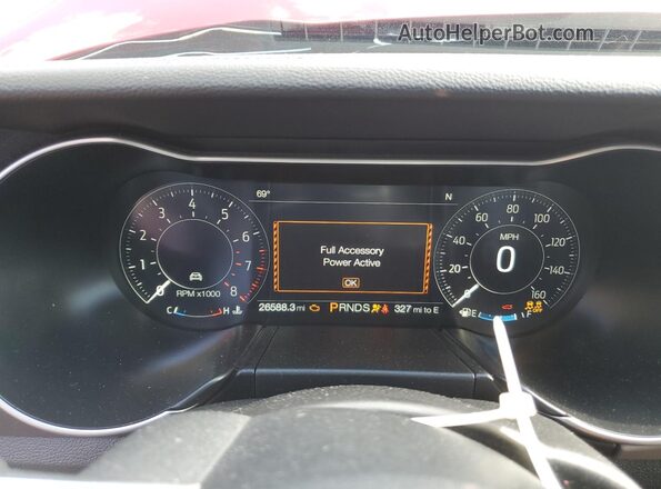 1FATP8UH2N5142339 2022 FORD MUSTANG Red Instrument cluster view