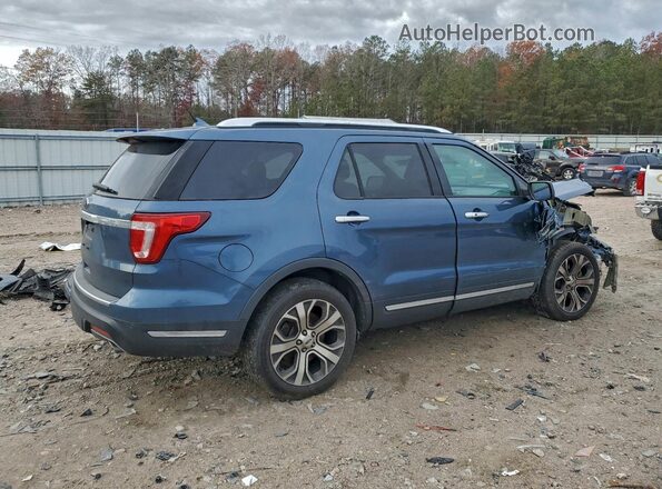 1FM5K7F80KGA84915 2019 FORD FORD EXPLORER Blue Trasero derecho