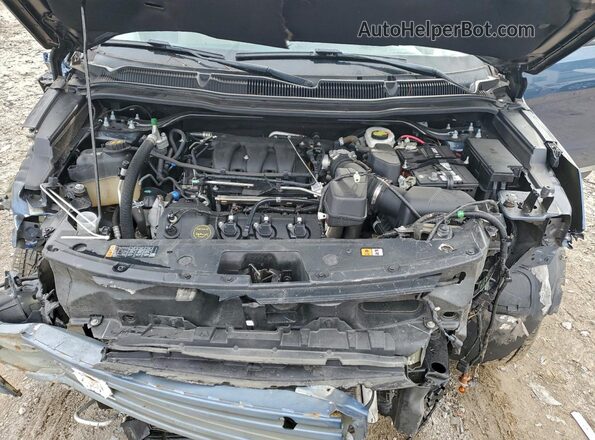 1FM5K7F80KGA84915 2019 FORD FORD EXPLORER Blue Vista del compartimento del motor