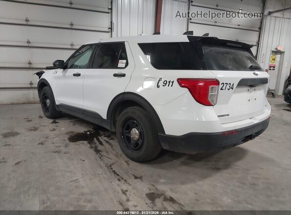 1FM5K8AB0MGA18845 2021 FORD POLICE INTERCEPTOR White Задня ліва чверть