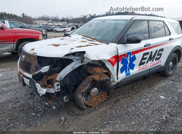 1FM5K8AB4PGA17153 2023 FORD POLICE INTERCEPTOR White წინა მარცხენა ხედი სამი მეოთხედიდან