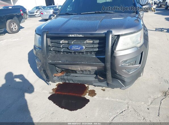 1FM5K8AR0HGC41325 2017 FORD UTILITY POLICE INTERCEPTOR Gray Widok z przodu
