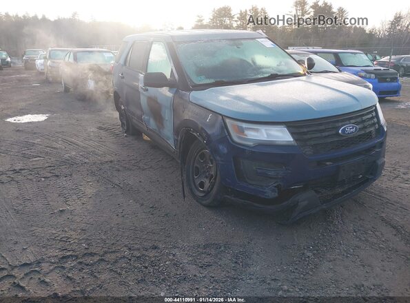 1FM5K8AR2KGA79205 2019 FORD POLICE INTERCEPTOR Blue Front view