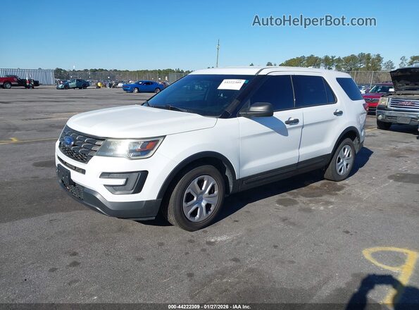 1FM5K8AR5GGD31259 2016 FORD UTILITY POLICE INTERCEPTOR Белый Передняя левая четверть