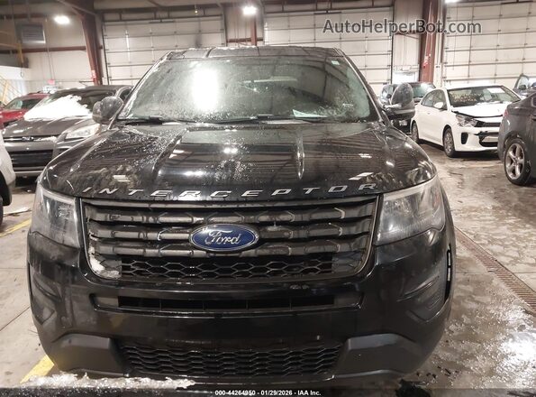 1FM5K8AT0JGC17317 2018 FORD POLICE INTERCEPTOR Black Widok zestawu wskaźników