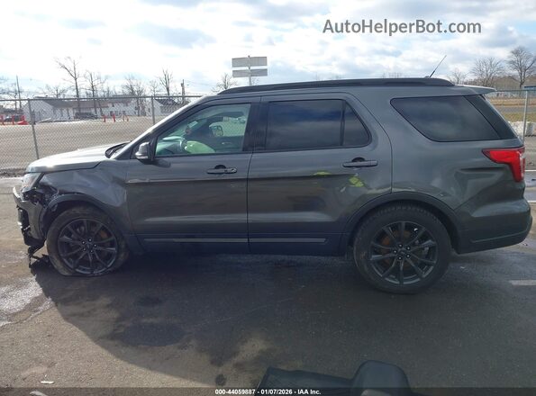 1FM5K8D83JGA39197 2018 FORD FORD EXPLORER Gray Սալոնի 360 աստիճան տեսք