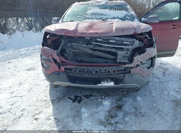 1FM5K8D85GGD22855 2016 FORD FORD EXPLORER Red წინა ხედი
