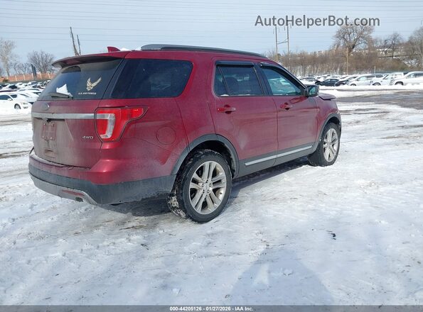 1FM5K8D85GGD22855 2016 FORD FORD EXPLORER Red უკანა მარჯვენა