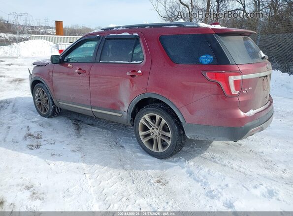 1FM5K8D85GGD22855 2016 FORD FORD EXPLORER Red უკანა მარცხენა