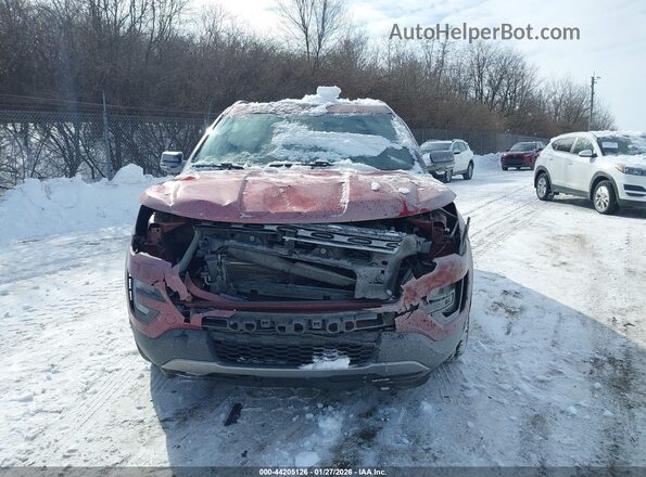 1FM5K8D85GGD22855 2016 FORD FORD EXPLORER Red ხელსაწყოთა პანელის ხედი