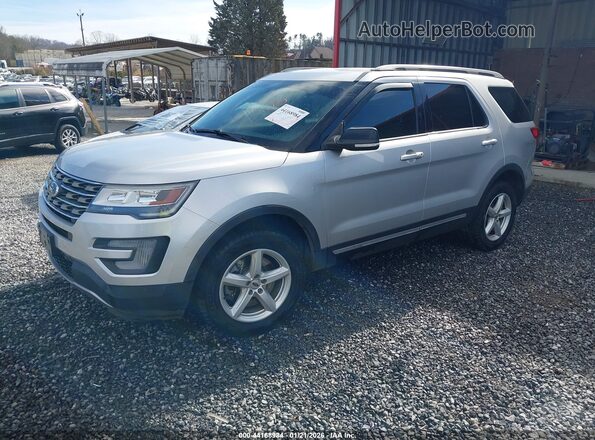 1FM5K8D89HGD35092 2017 FORD FORD EXPLORER Silver Առջևի ձախ երեք քառորդ տեսարան