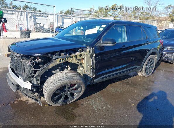 1FM5K8GC4NGA82467 2022 FORD FORD EXPLORER Black Առջևի ձախ երեք քառորդ տեսարան