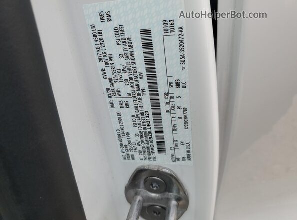 1FMCU0BZ0LUB31323 2020 FORD ESCAPE White 