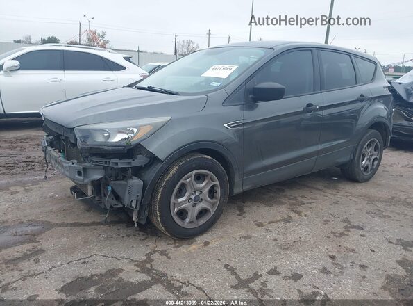1FMCU0F71JUD58655 2018 FORD ESCAPE Gray Առջևի ձախ երեք քառորդ տեսարան