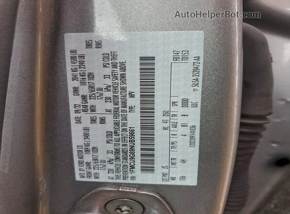 1FMCU9G69NUB59661 2022 FORD ESCAPE Silver Widok komory silnika