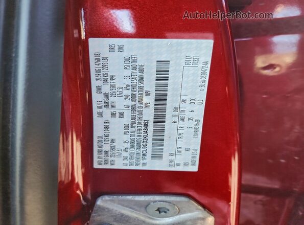 1FMCU9GD2KUA84053 2019 FORD ESCAPE Red Widok komory silnika