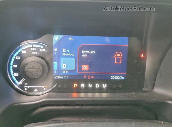 1FMDE5BH0NLB03200 2022 FORD BRONCO Blue Вид щитка приладів