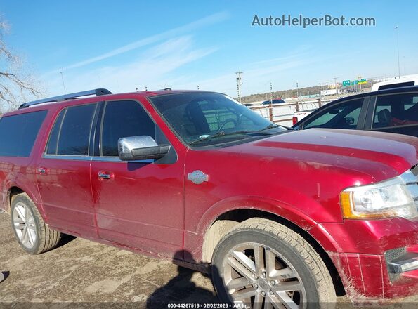 1FMJK1JT8GEF06889 2016 FORD EXPEDITION EL Red Widok wnętrza z tyłu