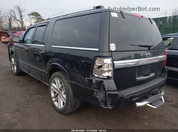 1FMJK1MT3HEA46084 2017 FORD EXPEDITION EL Черный Задняя левая четверть