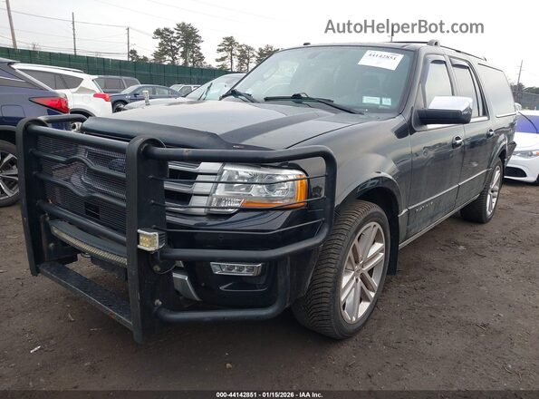 1FMJK1MT3HEA46084 2017 FORD EXPEDITION EL Черный Передняя левая четверть