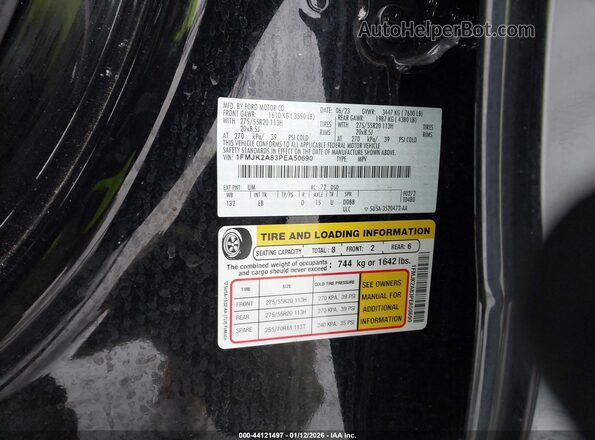 1FMJK2A83PEA50690 2023 FORD EXPEDITION Black Vista del compartimento del motor