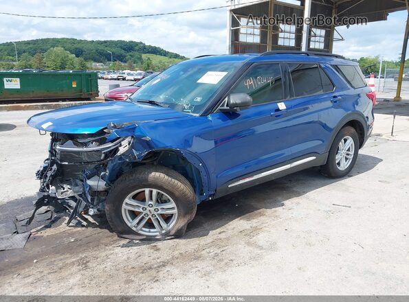 1FMSK8DH2LGB02392 2020 FORD FORD EXPLORER Blue Առջևի ձախ երեք քառորդ տեսարան