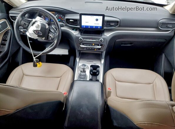 1FMSK8DH2LGB06264 2020 FORD FORD EXPLORER Silver Widok deski rozdzielczej