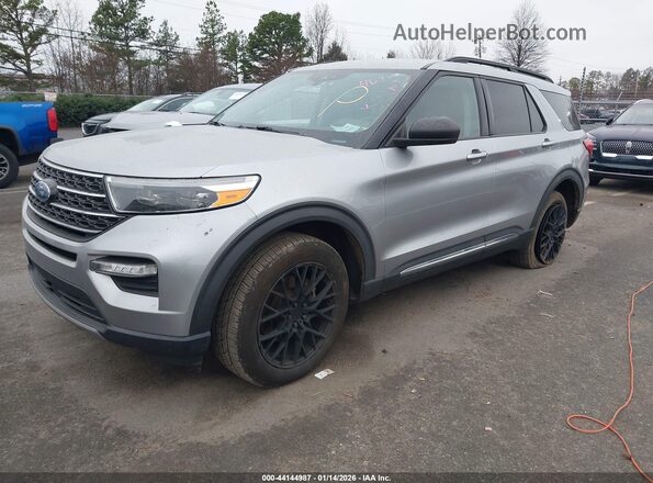 1FMSK8DH7LGD14690 2020 FORD FORD EXPLORER Silver წინა მარცხენა ხედი სამი მეოთხედიდან