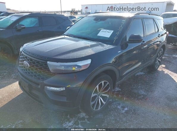 1FMSK8KH7NGA96238 2022 FORD FORD EXPLORER Черный Передняя левая четверть