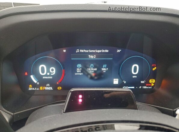 1FMUK8KH2SGC41450 2025 FORD FORD EXPLORER Gray Вид щитка приладів