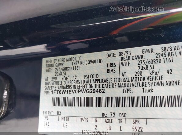 1FT6W1EV0PWG29462 2023 FORD F-150 LIGHTNING Dark Blue Շարժիչի բաժամունքի տեսք