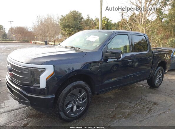 1FT6W1EVXPWG58483 2023 FORD F-150 LIGHTNING Blue Առջևի ձախ երեք քառորդ տեսարան