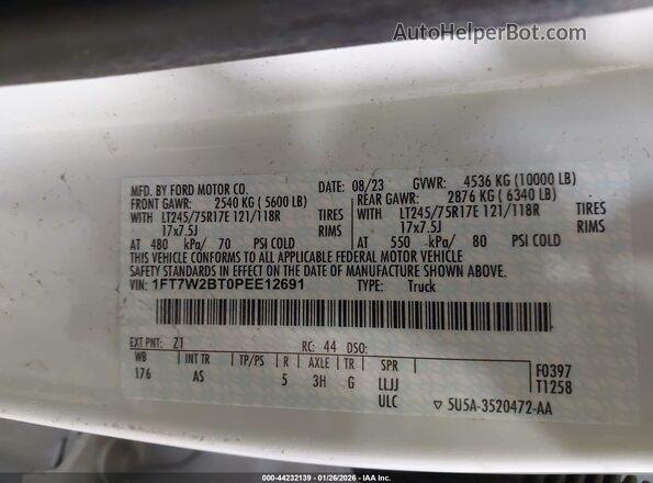 1FT7W2BT0PEE12691 2023 FORD F-250 White 