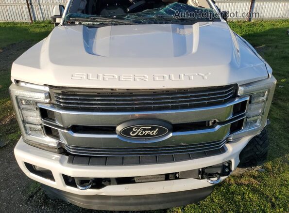 1FT7W2BT9KEC58572 2019 FORD F250 White Widok wnętrza z tyłu