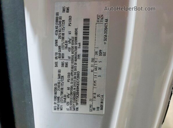 1FT7X2B69KEC72883 2019 FORD F250 White Engine compartment view