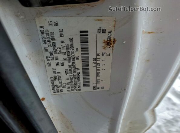 1FT7X2B69NEF22787 2022 FORD F250 White VIN կոդի պիտակի տեսք