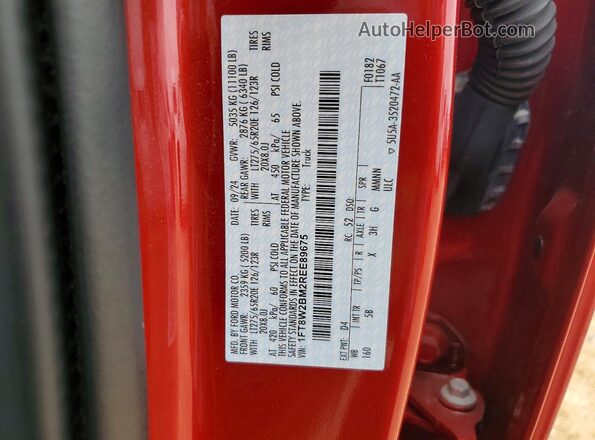 1FT8W2BM2REE89675 2024 FORD F250 Red Շարժիչի բաժամունքի տեսք