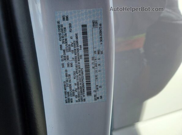1FT8W2BN7PED16675 2023 FORD F250 White VIN sticker view