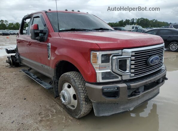 1FT8W3DT8NED52387 2022 FORD F350 Красный Передняя правая четверть