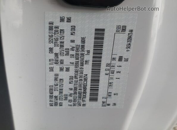 1FT8X3BN8REC38574 2024 FORD F350 Белый Вид подкапотного пространства