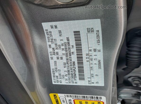 1FTER4FH3PLE15094 2023 FORD RANG Серебряный Вид подкапотного пространства