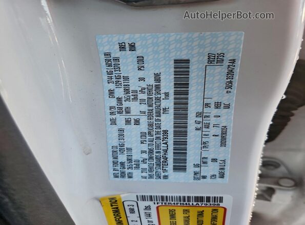 1FTER4FH4LLA79398 2020 FORD RANG White Vista del compartimento del motor