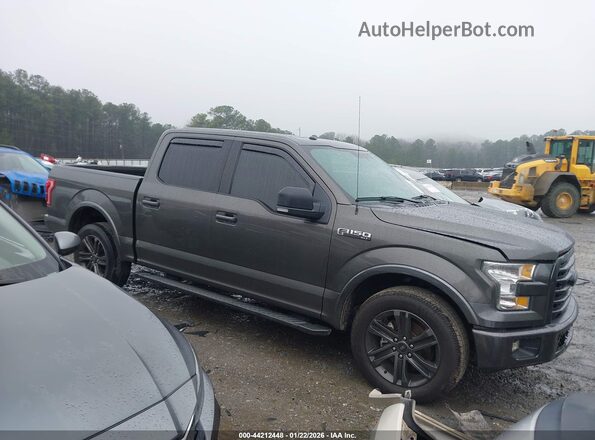 1FTEW1CF8GKF88514 2016 FORD F150 Gray Rear interior view