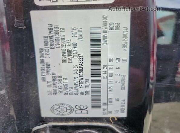1FTEW1E58LFA86237 2020 FORD F150 Black Widok komory silnika