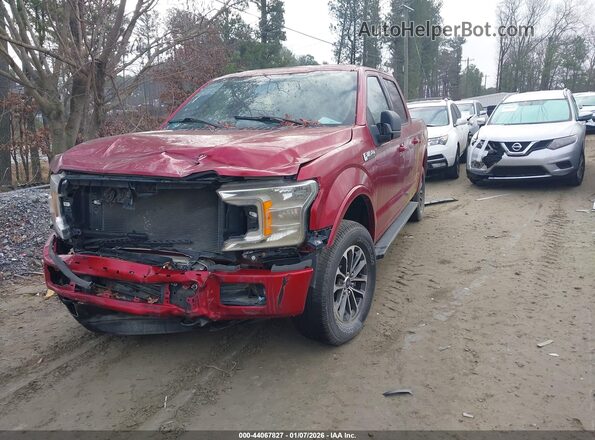 1FTEW1EP4JFC13385 2018 FORD F150 Red Vista tres cuartos delantera izquierda