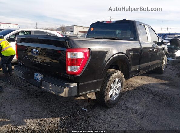 1FTEX1CB6MKE54865 2021 FORD F150 Черный Задняя правая четверть