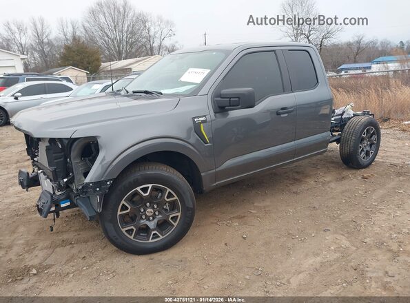 1FTEX2KP4SKE02067 2025 FORD F150 Gray Առջևի ձախ երեք քառորդ տեսարան