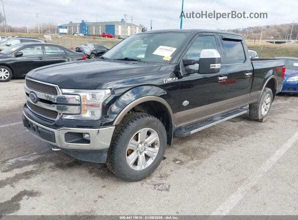 1FTFW1E51JFD98613 2018 FORD F150 Черный Передняя левая четверть