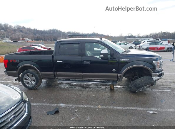 1FTFW1E51JFD98613 2018 FORD F150 Черный Вид задней части салона