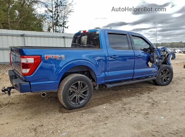 1FTFW1ED6NFB80468 2022 FORD F150 Blue Հետևի աջ